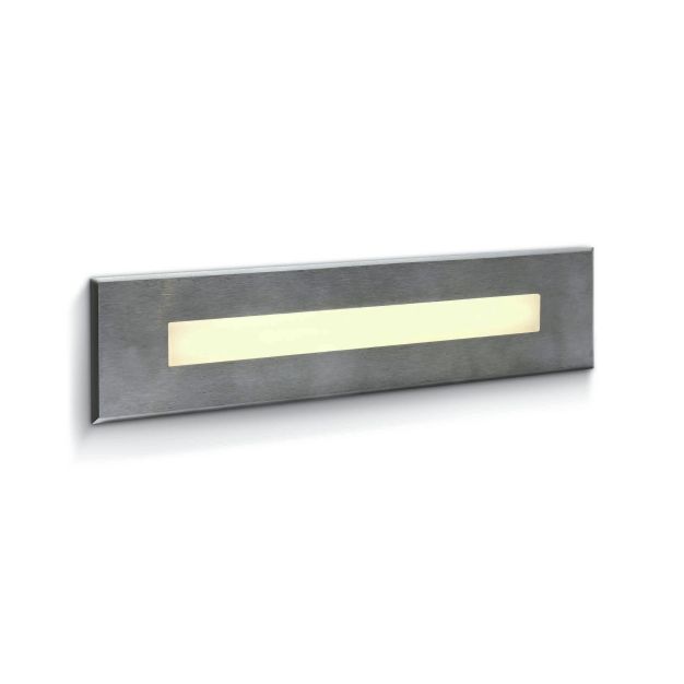 ONE Light Wall Recessed Pro Range - applique murale encastrée - 27 x 6,7 x 6,3 cm - 10W LED incl - IP65 - acier inoxydable