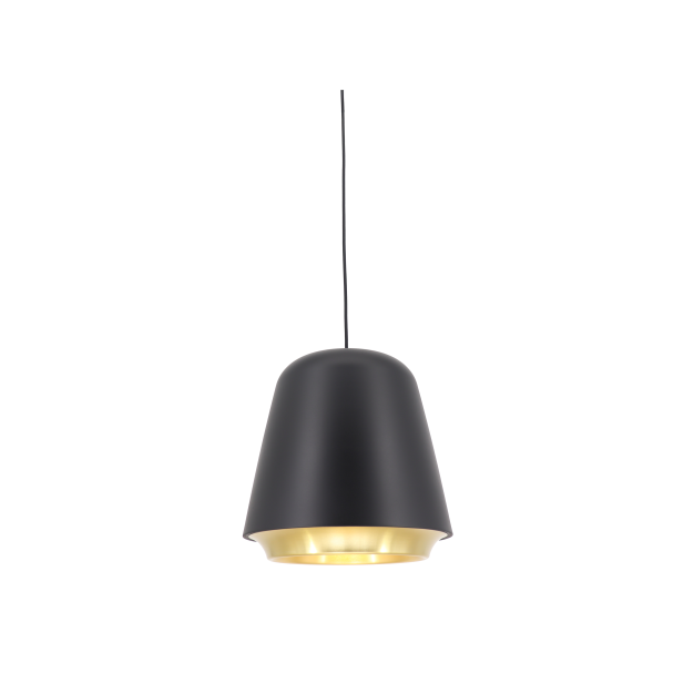 Artdelight Santiago - lampe suspendue - Ø 35 x 190,5 cm - noir et or