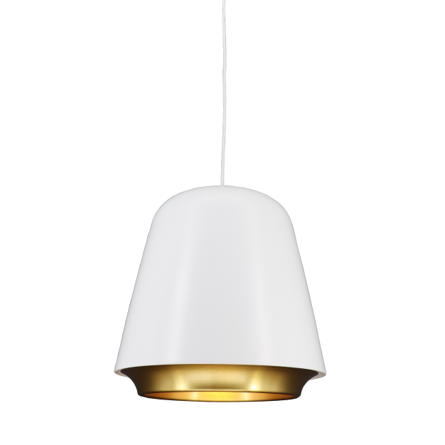 Artdelight Santiago - lampe suspendue - Ø 35 x 190,5 cm - blanc et or