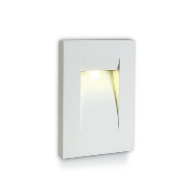 ONE Light Outdoor Dark Light Wall Recessed - applique murale encastrée - 7,5 x 6,5 x 10,7 cm - 3,6W LED incl - IP65 - blanc