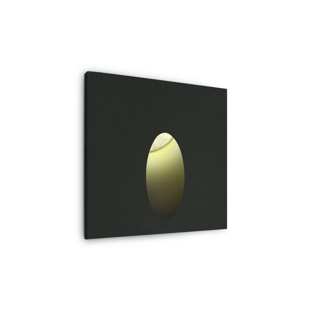 ONE Light Indoor/Outdoor Dark Light Wall Recessed - applique murale encastrée - 7 x 4,5 x 7 cm - 3W LED incl. - IP54 - noir