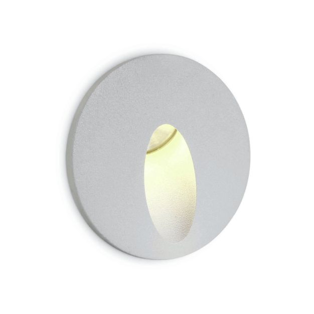 ONE Light Indoor/Outdoor Dark Light Wall Recessed - applique murale à encastrer - Ø 62,5 x 4,5 cm - 3W LED incl. - IP54 - blanc