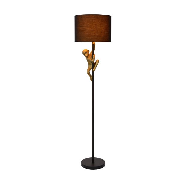 Lucide Extravaganza Chimp - lampadaire - 150 cm - noir et or