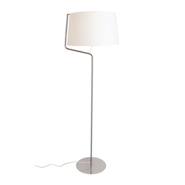 Maxlight Chicago - lampadaire - 155 cm - blanc et chrome