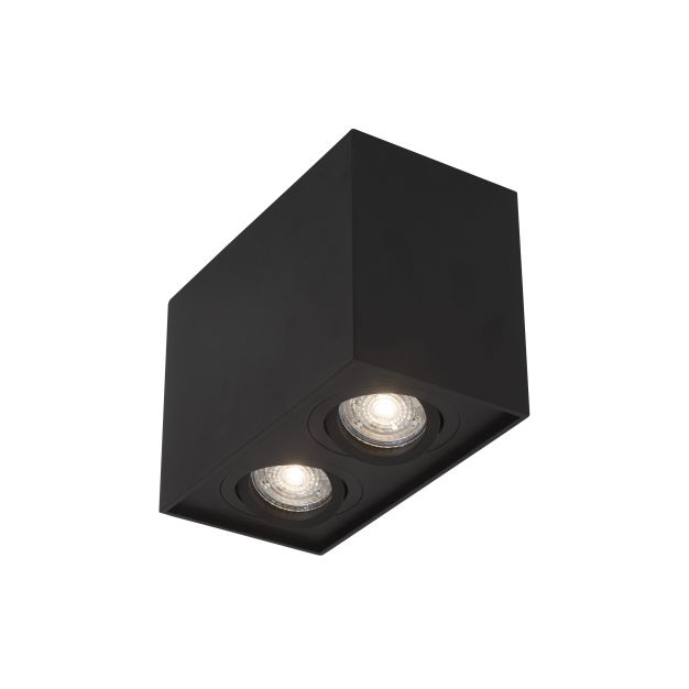 Nova Luce Rende - spot en saillie 2L - 18 x 9,6 x 12,5 cm - noir