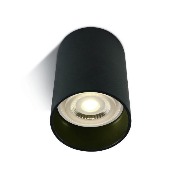 ONE Light Cylindres de plafond GU10 - spot en saillie 1L - Ø 5,8 x 10 cm - noir