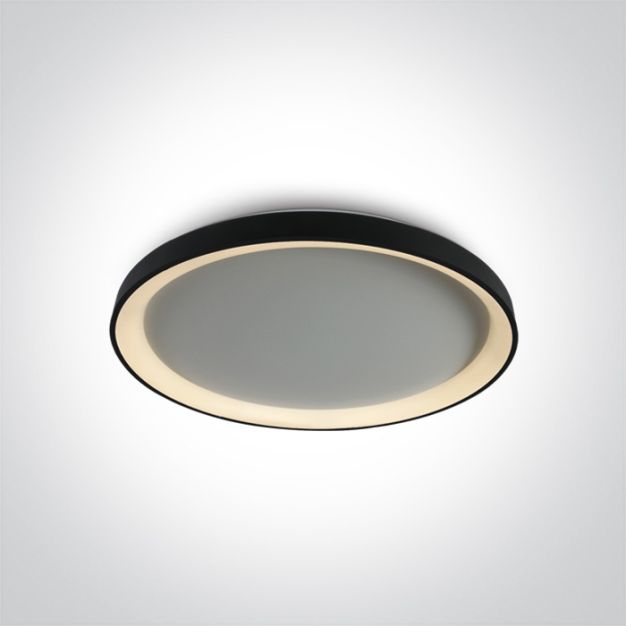 ONE Light Plafo - plafonnier - Ø 58 x 6,3 mm - 48W LED dimmable incl. - noir