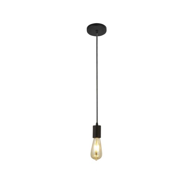 Searchlight Squiggle - lampe suspendue - 150 cm - noir mat