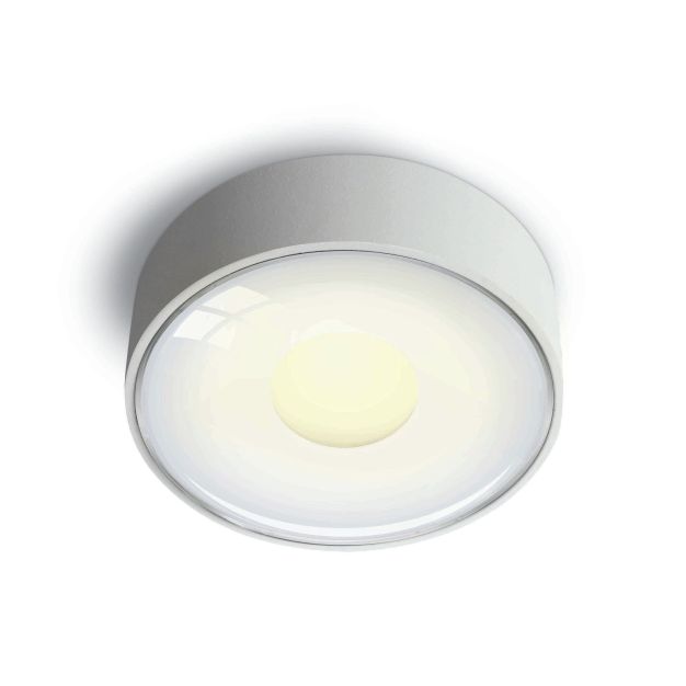 ONE Light Indoor/Outdoor Points lumineux - plafonnier extérieur - Ø 10,7 x 3,7 cm - 6W LED dimmable incl. - IP65 - blanc