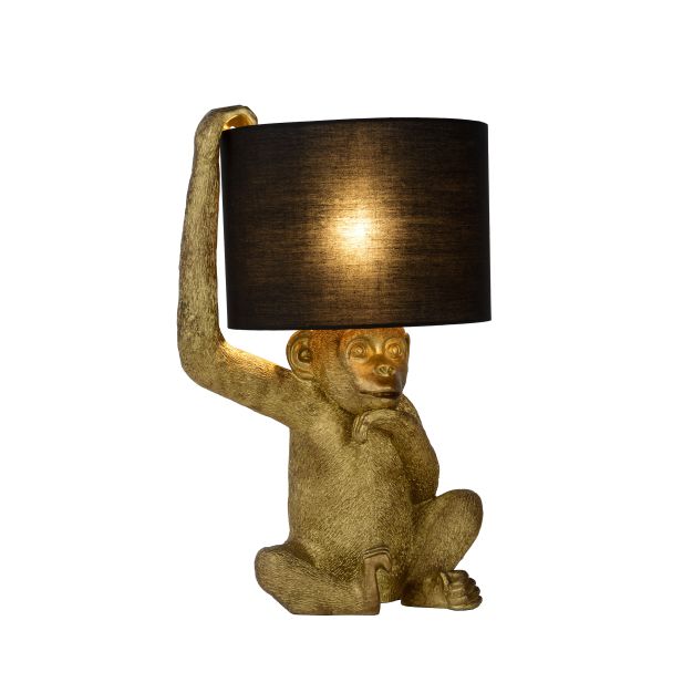 Lucide Extravaganza Chimp - lampe à poser - Ø 30 x 45 cm - noir et or