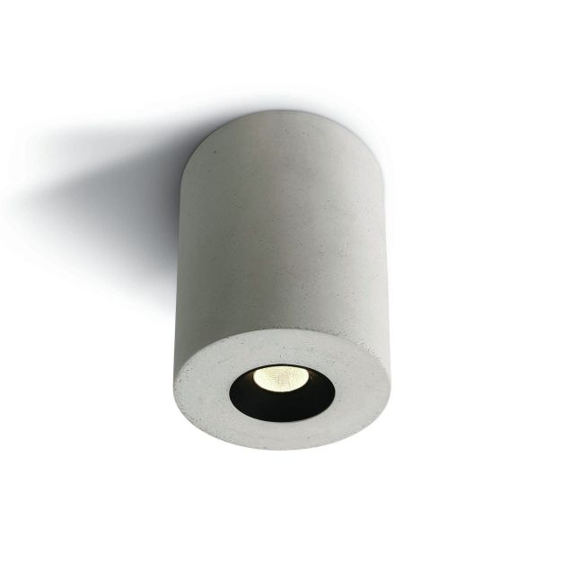 ONE Light COB Indoor Round Cylinders - plafonnier - Ø 7,5 x 11 cm - 4,5W LED incl. - béton blanc