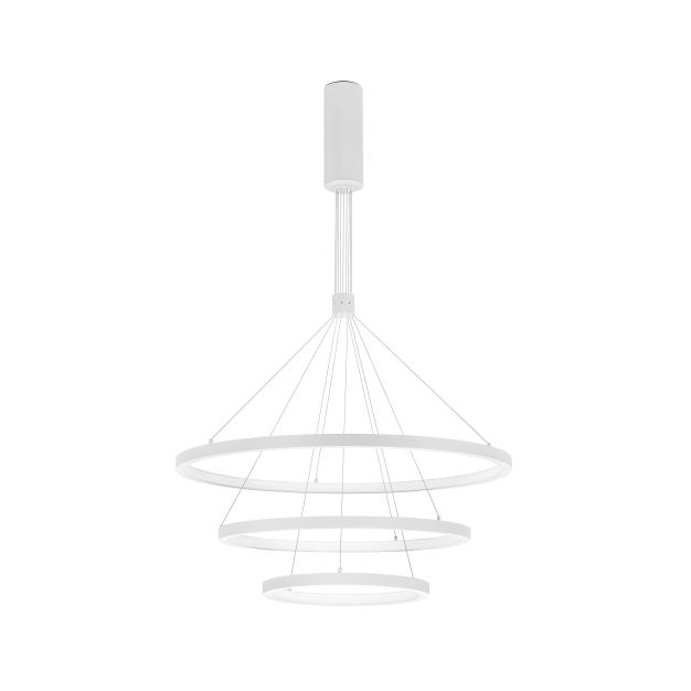 Nova Luce Empatia - lampe suspendue - Ø 80 x 150 cm - 108W LED dimmable incl. - blanc sable