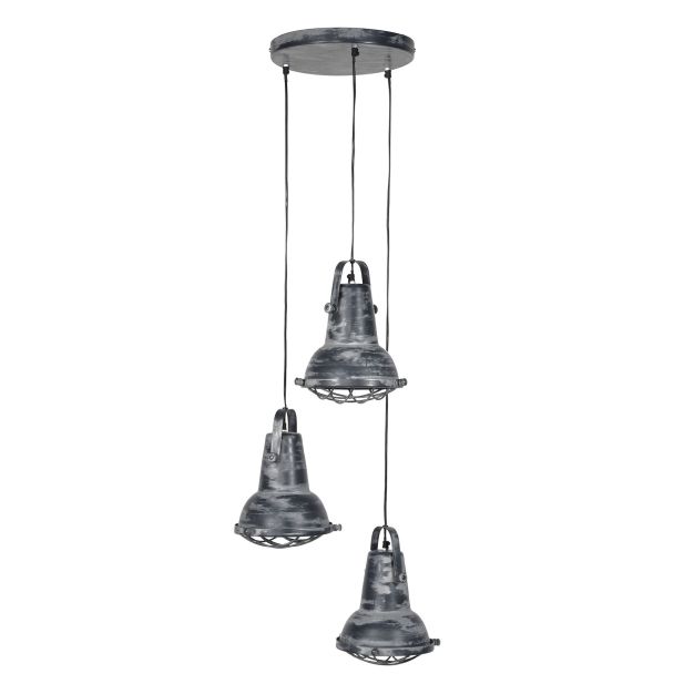 Vico Iron Grid - lampe suspendue - Ø 42 x 150 cm - gris