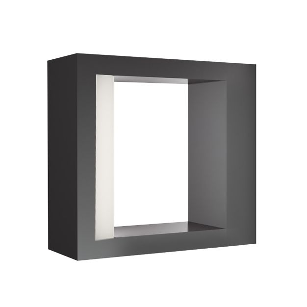 Nova Luce Lugo - applique murale d'extérieur - 6 x 15 x 16 cm - 10W LED incl. - IP54 - gris foncé