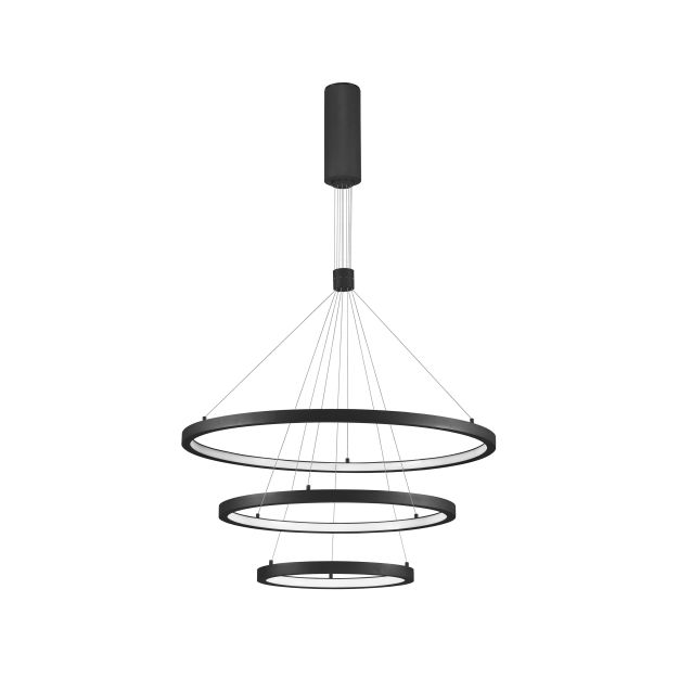 Nova Luce Empatia - lampe suspendue - Ø 80 x 150 cm - 108W dimmable LED incl - sand black