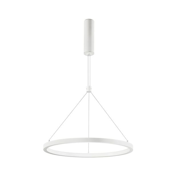 Nova Luce Empatia - lampe suspendue - Ø 60 x 120 cm - 35W LED dimmable incl. - blanc sable