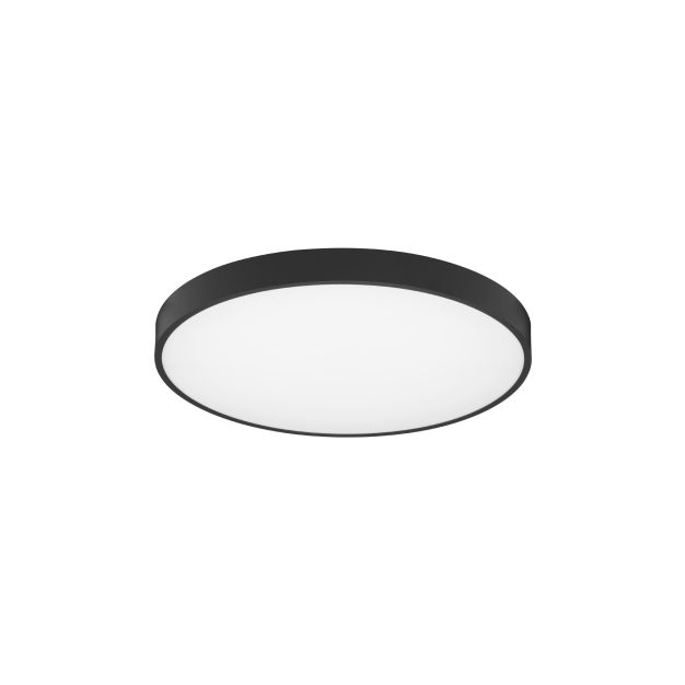 Nova Luce Perfect Profile - plafonnier sur télécommande (excl.) - Ø 60 x 10 cm - 40W LED dimmable incl. - 2700K-6000K - noir