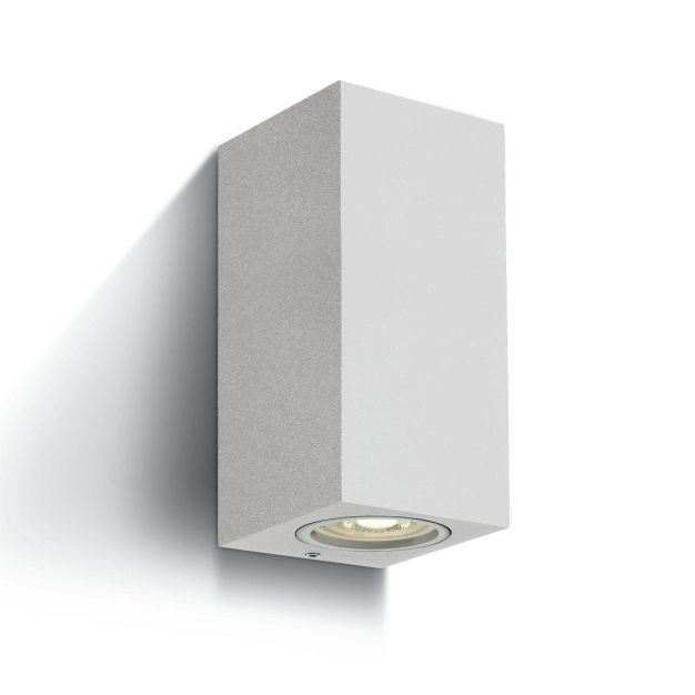 ONE Light GU10 Outdoor Cube Lights - appliques murales d'extérieur - 7 x 7,7 x 16,5 cm - IP65 - blanc