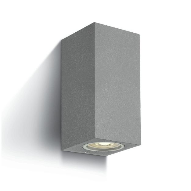 ONE Light GU10 Outdoor Cube Lights - appliques d'extérieur - 7 x 7,7 x 16,5 cm - IP65 - gris