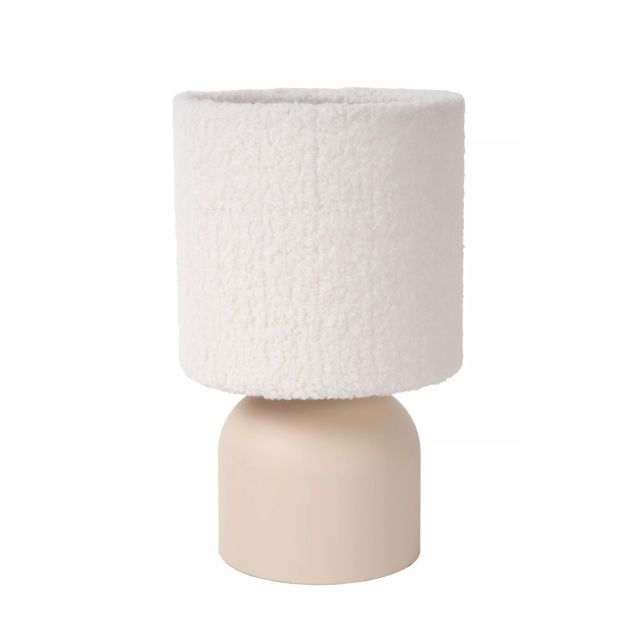 Lucide Woolly - lampe à poser - Ø 16 x 28 cm - beige