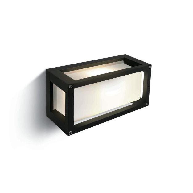 ONE Light Outdoor E27 Square - applique murale extérieure - 25 x 9,5 x 12,5 cm - IP54 - noir