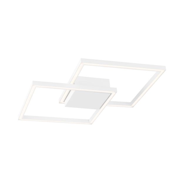 Nova Luce Bilbao - plafonnier - 46 x 46 x 6,5 cm - 25W LED incl. - blanc