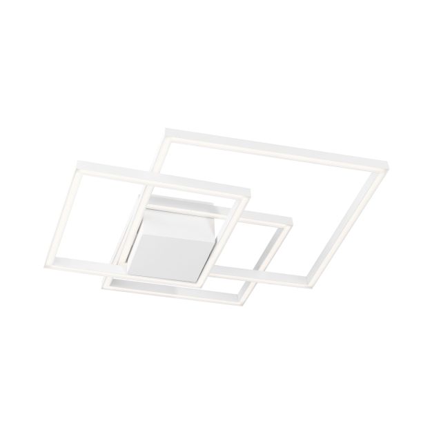 Nova Luce Bilbao - plafonnier - 56 x 56 x 8,5 cm - 42W LED incl. - blanc