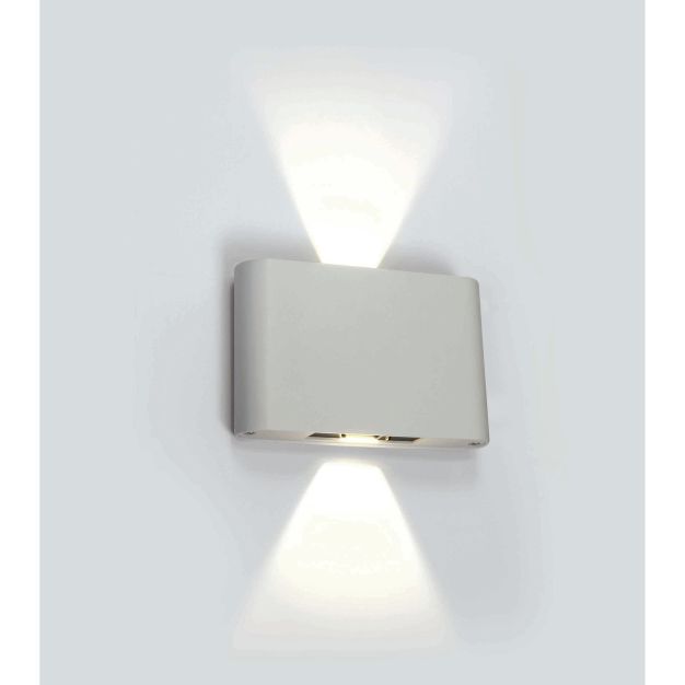 ONE Light Outdoor Slim Range - applique murale extérieure - 18 x 4,2 x 11,5 cm - 2 x 6W LED incl. - IP54 - blanc