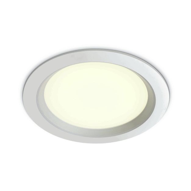 ONE Light Budget Downlight Range - spot encastré - Ø 235 mm, Ø 210 mm encastré - 24W LED incl. - blanc - couleur de lumière blanc chaud