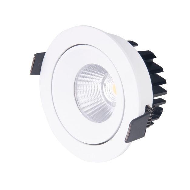 Maxlight Cyklop - spot encastré - Ø 90 mm, Ø 80 mm encastré - 12W LED incl. - IP65 - blanc