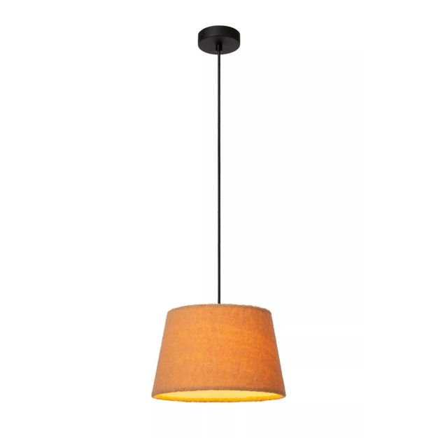 Lucide Woolly - lampe suspendue - Ø 28 x 150 cm - jaune ocre