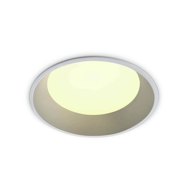 ONE Light Dark Light Downlights de salle de bains - spot encastré - Ø 175 mm, Ø 166 mm encastré - 20W LED incl. - IP54 - blanc - couleur de lumière blanche