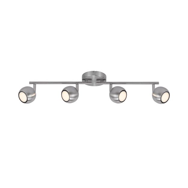 Nordlux Chicago - spot en saillie 4L - 64,5 x 12 x 16,8 cm - 4 x 4,6W LED incl. - acier brossé