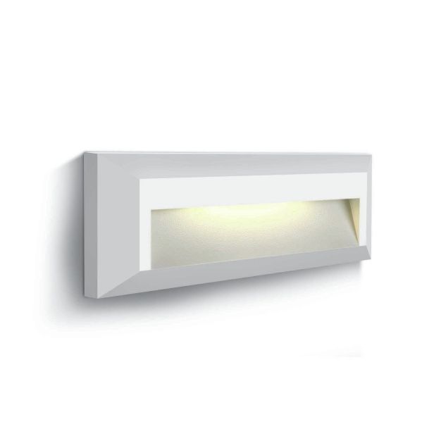 ONE Light Outdoor Dark Lights - applique murale d'extérieur - 23 x 2,7 x 8 cm - 2W LED incl. - IP65 - blanc