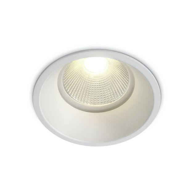 ONE Light COB Dark Light Range - spot à encastrer - Ø 82 mm, Ø 75 mm encastré - 12W LED incl. - IP44 - blanc - couleur de lumière blanche