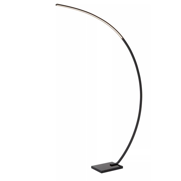 Lucide Curve - lampadaire - 140,4 x 22 x 192 cm - 15W LED avec fonction dimmer incluse - noir