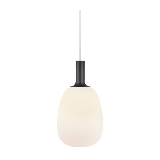 Nordlux Alton - lampe suspendue - Ø 23 x 343 cm - blanc opale et laiton ou noir