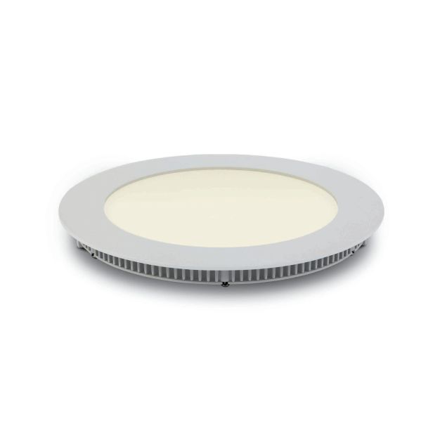 ONE Light Panneau encastré rond - Ø 17,3 x 2,2 cm - 12W LED incl. - IP40 - blanc - couleur de lumière blanc chaud