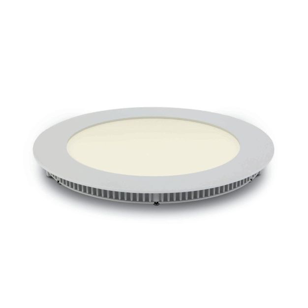 ONE Light Panneau encastré rond - Ø 17,3 x 2,2 cm - 12W LED incl. - IP40 - blanc - couleur de lumière blanche