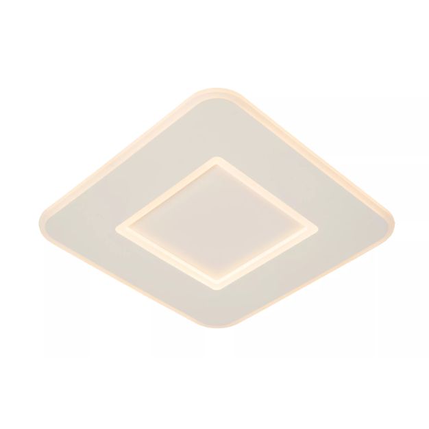 Lucide Axelle - plafonniers - 39,4 x 39,4 x 4,6 cm - 24W LED incl - 3 StepDim - blanc