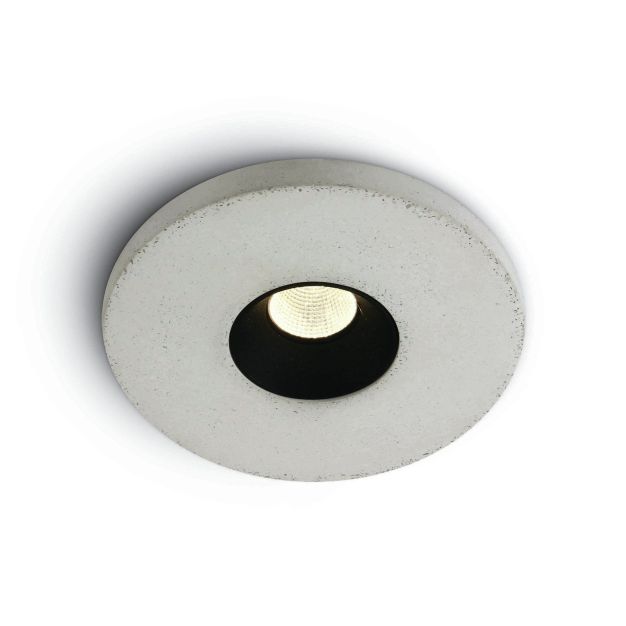 ONE Light Cement Look Recessed - spot à encastrer - Ø 90 mm, Ø 72 mm à encastrer - 4,5W LED incl. - ciment blanc