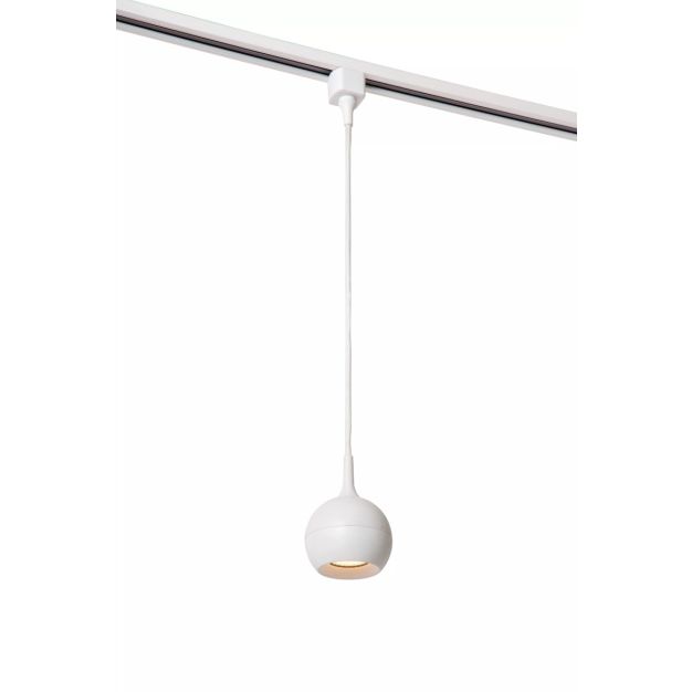 Lucide Track Favori Lampe suspendue - Ø 9 x 145 cm - Système de rail monophasé - blanc