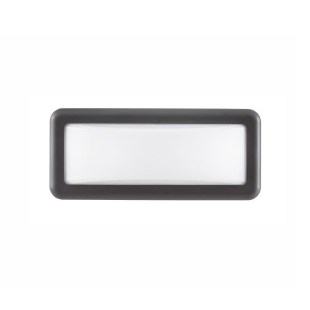 Nova Luce Pulsar - applique murale d'extérieur - 23 x 10 x 6,5 cm - 6W LED incl. - IP54 - blanc et gris foncé