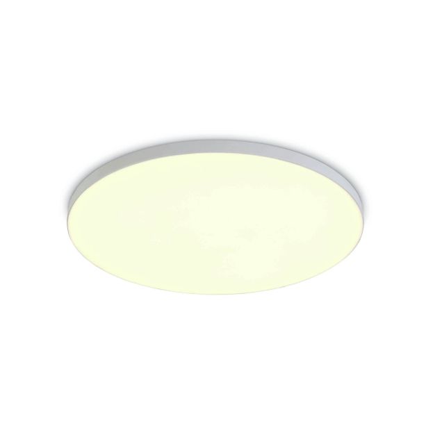 ONE Light Floating Panels Range - plafonnier encastré - Ø 12 x 2,4 cm - 10W LED incl. - blanc - couleur de lumière blanc chaud