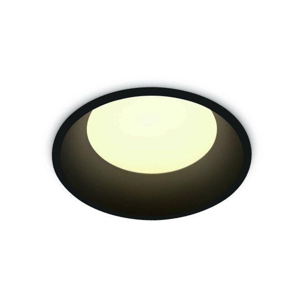 ONE Light SMD Dark Light Range - spot à encastrer - Ø 120 mm, Ø 110 mm encastré - 9W LED incl. - noir - couleur de lumière blanche