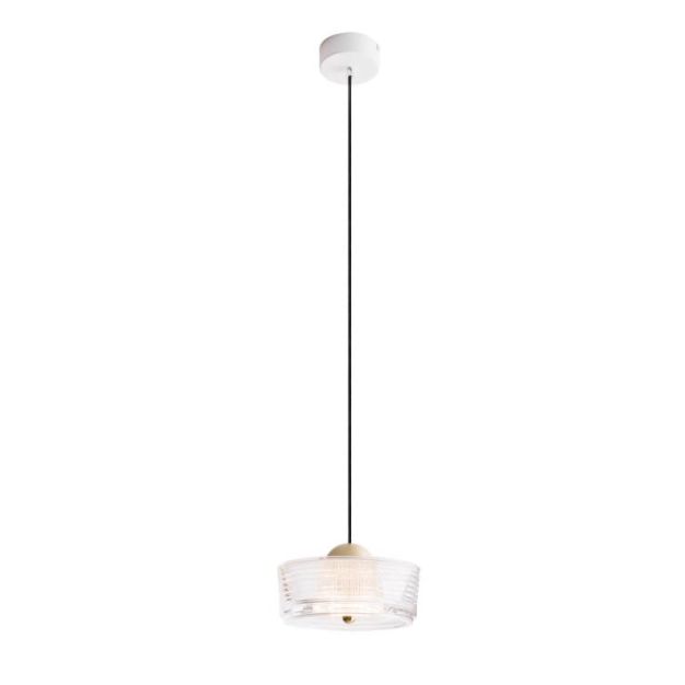 Maxlight Lipari - lampe suspendue - Ø 16 x 180 cm - 6W LED incl - or brossé