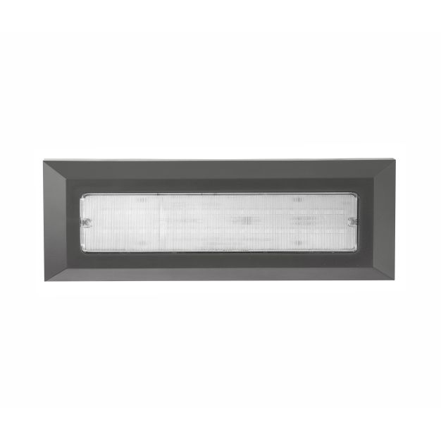 Nova Luce Pulsar - applique murale d'extérieur - 23 x 3 x 8 cm - 4W LED incl. - IP54 - gris foncé