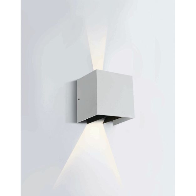 ONE Light Indoor/Outdoor Adjustable Beams - applique murale extérieure - 14 x 10,5 x 14,5 cm - 2 x 3W LED incl. - IP54 - blanc