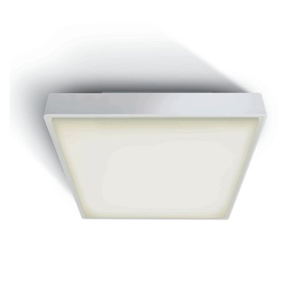 ONE Light LED Plafo Outdoor Square - plafonnier d'extérieur - 22,1 x 22,1 x 5,7 cm - 16W LED incl. - IP65 - blanc