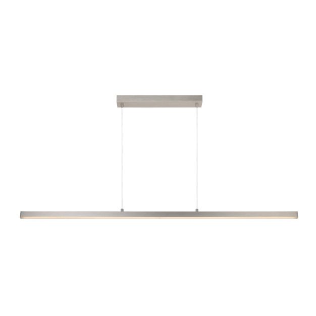 Lucide Sigma - lampe suspendue - 147,7 x 2 x 150 cm - 33W LED dimmable incl - chrome mat